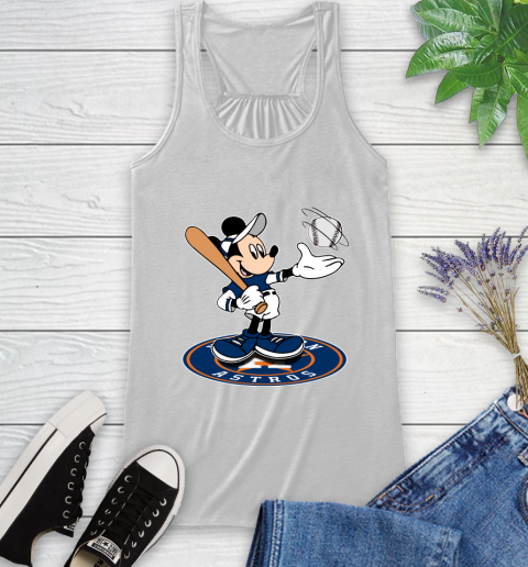 MLB Baseball Houston Astros Cheerful Mickey Disney Shirt Racerback Tank 2