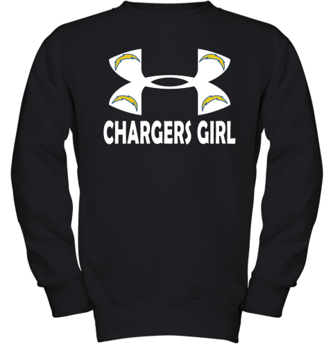 NFL Los Angeles Chargers Girl Under Armour Football Sports wFkA5zjJquO youth sweatshirt 47 95 151514 front black