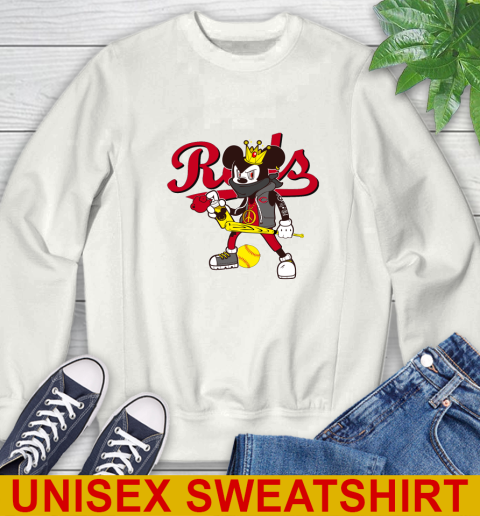 Cincinnati Reds MLB Baseball Mickey Peace Sign Sports Sweatshirt