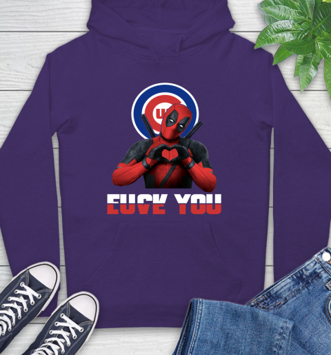 MLB Chicago Cubs Deadpool Love You Fuck You Baseball Sports Hoodie 5