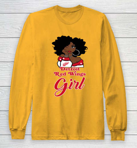 Detroit Red Wings Girl NHL Long Sleeve T-Shirt 3