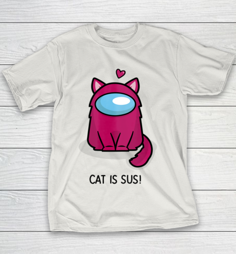 Among Us Game Shirt Cute Cat Astronaut Among me or us Nerdy Girl Gamer Youth T-Shirt 8