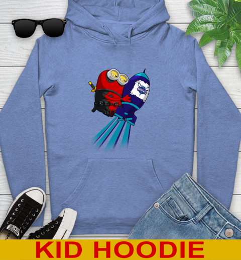NBA Basketball Charlotte Hornets Deadpool Minion Marvel Shirt Youth Hoodie 12