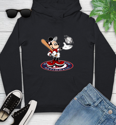 MLB Baseball Washington Nationals Cheerful Mickey Disney Shirt Youth Hoodie MLB Baseball Washington Nationals Cheerful Mickey Disney Shirt Youth Hoodie