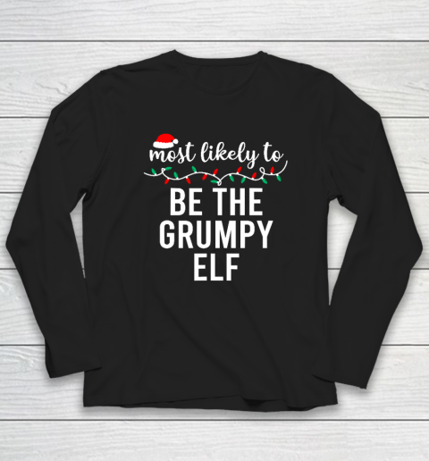 Most Likely To Christmas Shirt Matching Family Pajamas Funny Long Sleeve T-Shirt