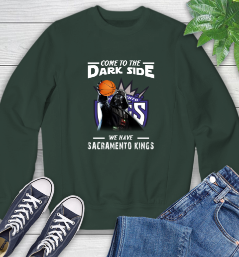 NBA Come To The Dark Side We Have Sacramento Kings Star Wars Darth Vader Basketball Sweatshirt 12