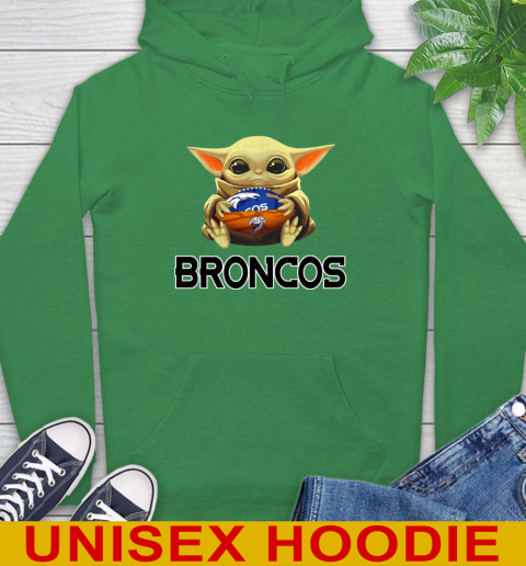 NFL Football Denver Broncos Baby Yoda Star Wars Shirt Hoodie 8