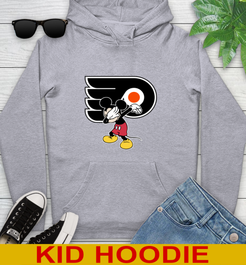 Philadelphia Flyers NHL Hockey Dabbing Mickey Disney Sports Youth Hoodie 6