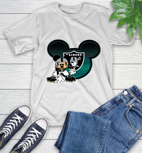 NFL Oakland Raiders Mickey Mouse Disney Football T Shirt T-Shirt