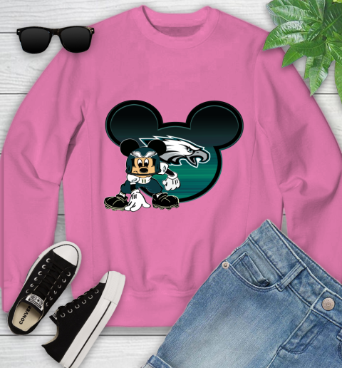 NFL Philadelphia Eagles Mickey Mouse Disney Football T Shirt Youth Sweatshirt 7