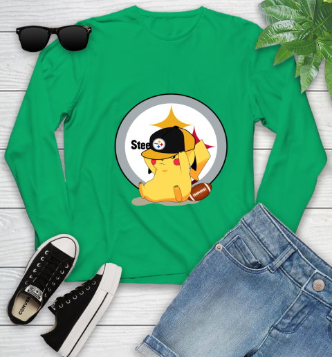 NFL Pikachu Football Sports Pittsburgh Steelers Youth Long Sleeve 6