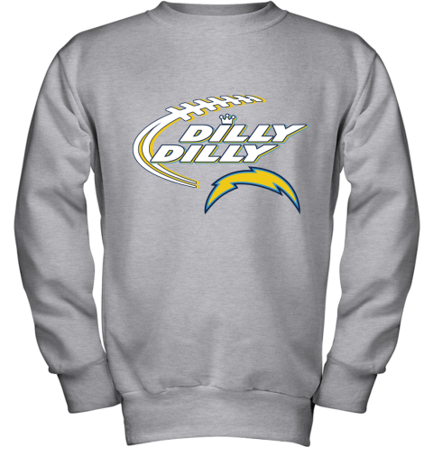 NFL Los Angeles Chargers Dilly Dilly Football Sports W59tQCA6JoL youth sweatshirt 47 95 151514 front sport grey