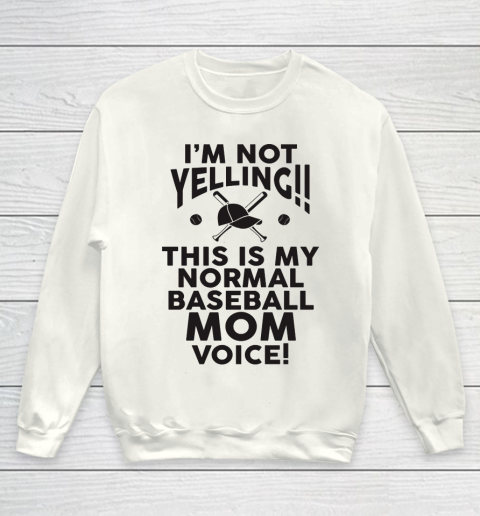 Mother's Day Funny Gift Ideas Apparel  BASEBALL MOM VOICE T Shirt Youth Sweatshirt