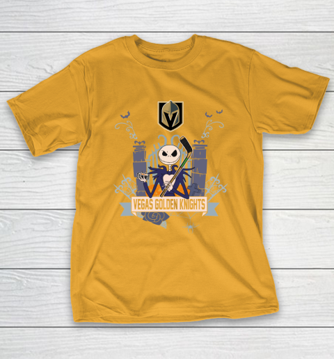 NHL Vegas Golden Knights Hockey Jack Skellington Halloween T-Shirt 2