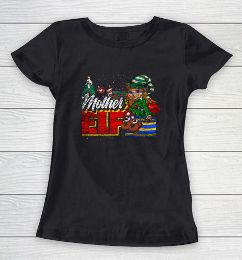 Mother Elf Matching Family Group Christmas Pajama Mommy Women's T-Shirt