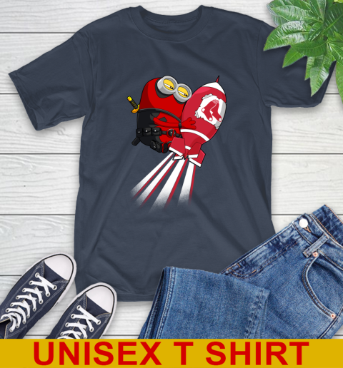 MLB Baseball Boston Red Sox Deadpool Minion Marvel Shirt T-Shirt 3