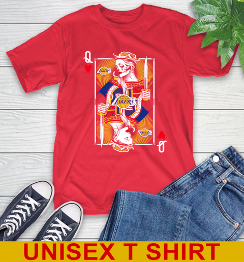 NBA Basketball Los Angeles Lakers The Queen Of Hearts Card Shirt T-Shirt 12