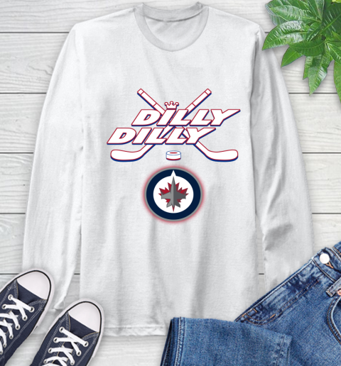 NHL Winnipeg Jets Dilly Dilly Hockey Sports Long Sleeve T-Shirt