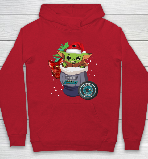 San Jose Sharks Christmas Baby Yoda Star Wars Funny Happy NHL Hoodie 10