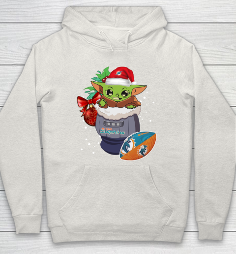 Miami Dolphins Christmas Baby Yoda Star Wars Funny Happy NFL Hoodie 12