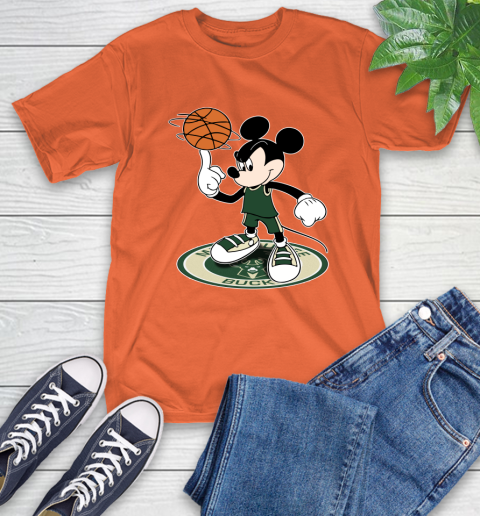 NBA Basketball Milwaukee Bucks Cheerful Mickey Disney Shirt T-Shirt 5
