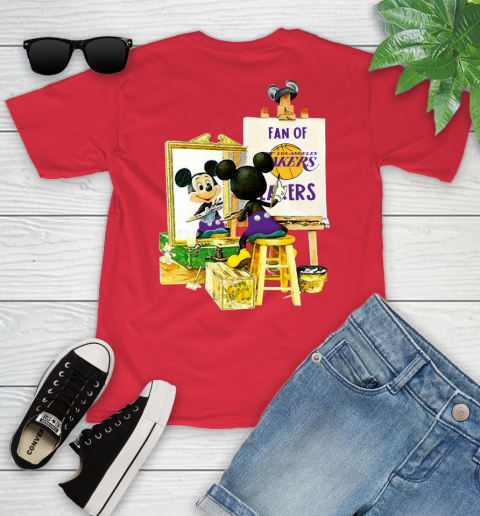 NBA Basketball Los Angeles Lakers Mickey Drawing Shirt 105 NBA Basketball Los Angeles Lakers Mickey Drawing Shirt - Image 105
