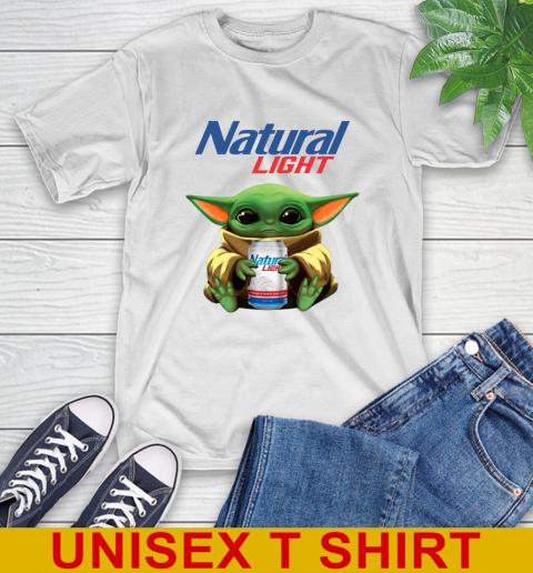 Star Wars Baby Yoda Hugs Natural Light Beer Shirt
