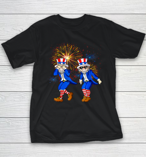 Uncle Sam Griddy Dance Funny 4th Of July Independence Day Youth T-Shirt