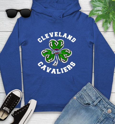 NBA Cleveland Cavaliers Three Leaf Clover St Patrick's Day Basketball Sports Youth Hoodie 11