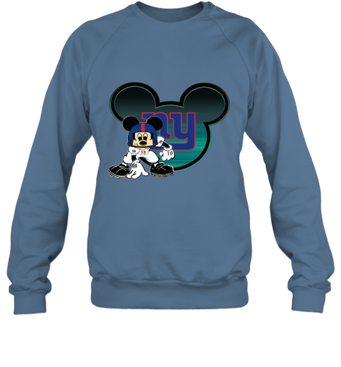 NFL New York Giants Mickey Mouse Disney Football T Shirt N8Wo7zLUrF8 sweatshirt 35 95 151514 front indigo blue