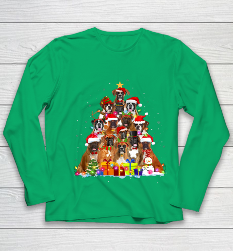 Christmas Pajama Boxer Tree Xmas Gifts Dog Dad Mom Youth Long Sleeve 4