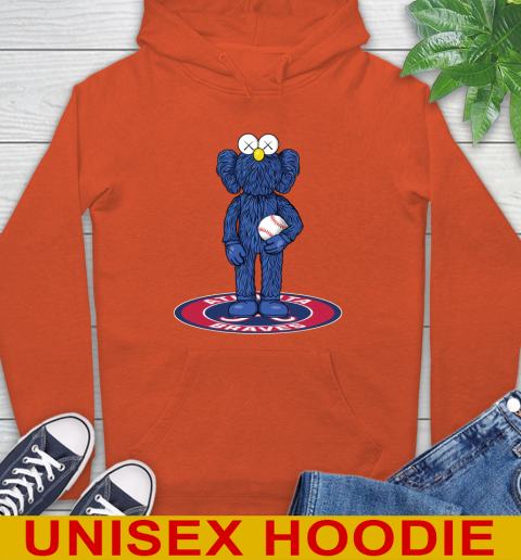 MLB Baseball Atlanta Braves Kaws Bff Blue Figure Shirt Hoodie 5