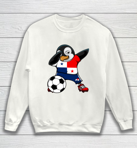 Dabbing Penguin Panama Soccer Fans Jersey Football Lovers Sweatshirt