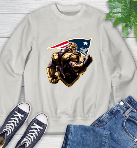NFL Thanos Avengers Endgame Football Sports New England Patriots Sweatshirt 12