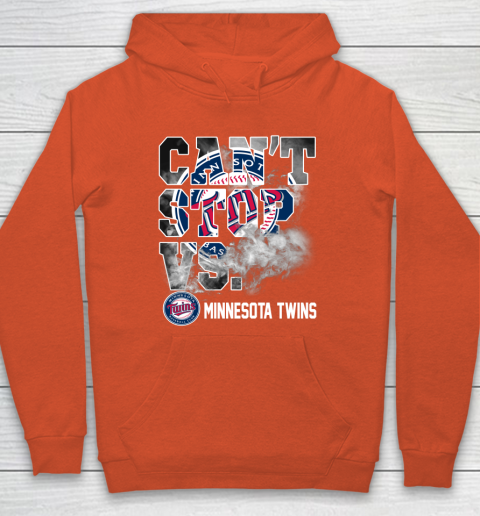 MLB Minnesota Twins Baseball Can't Stop Vs Twins Hoodie 3