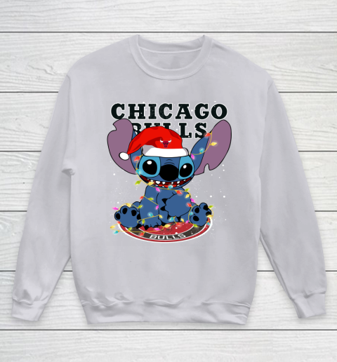 Chicago Bulls NBA noel stitch Basketball Christmas Youth Sweatshirt 2