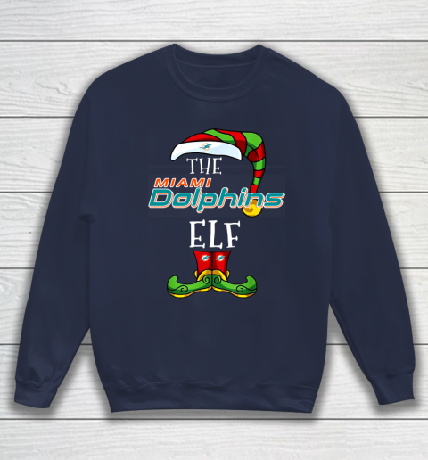 Miami Dolphins Christmas ELF Funny NFL Sweatshirt 2