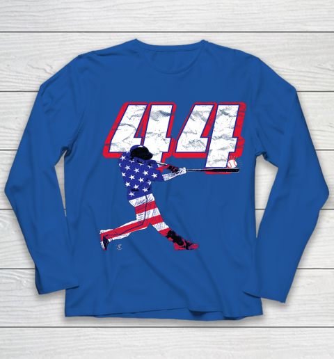 Anthony Rizzo Tshirt Flag Silhouette Gameday Youth Long Sleeve