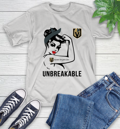 NHL Vegas Golden Knights Girl Unbreakable Hockey Sports T-Shirt