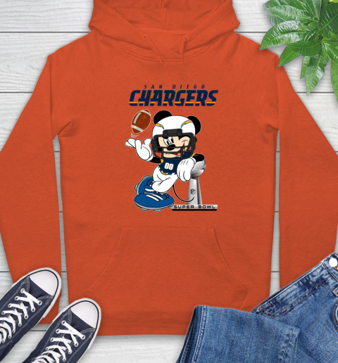 NFL San diego chargers Mickey Mouse Disney Super Bowl Football T Shirt Hoodie 5