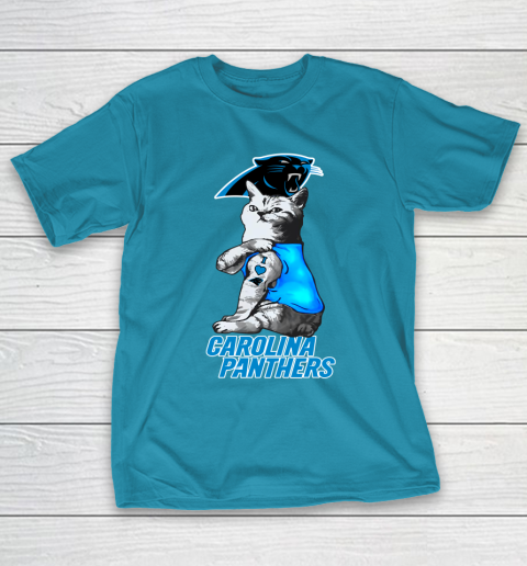 NFL Football My Cat Loves Carolina Panthers T-Shirt 7