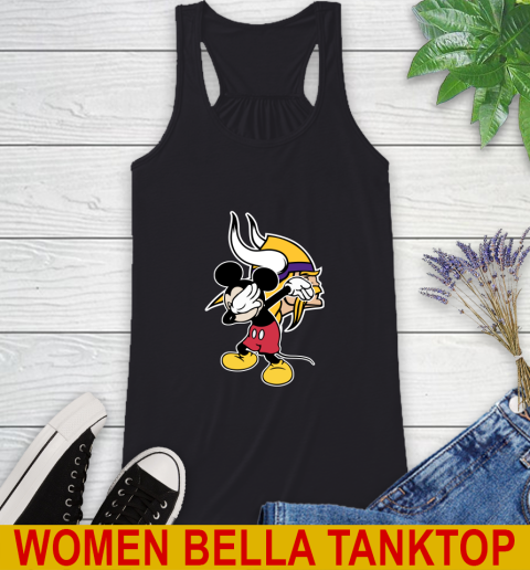 Minnesota Vikings NFL Football Dabbing Mickey Disney Sports Racerback Tank 2