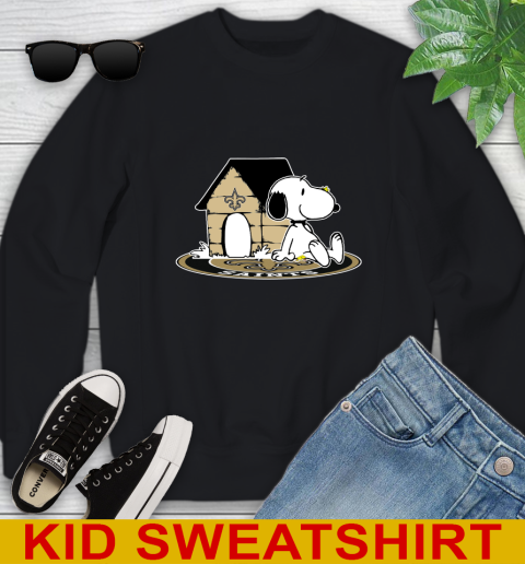 NFL Football New Orleans Saints Snoopy The Peanuts Movie Shirt Youth Sweatshirt 2