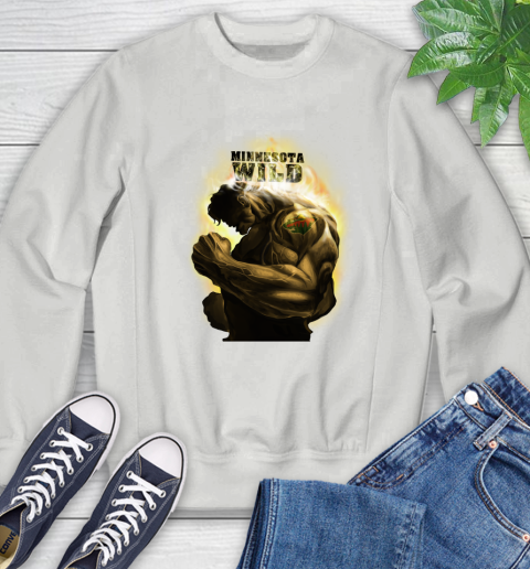 Minnesota Wild NHL Hockey Hulk Marvel Avengers Sports Sweatshirt 5