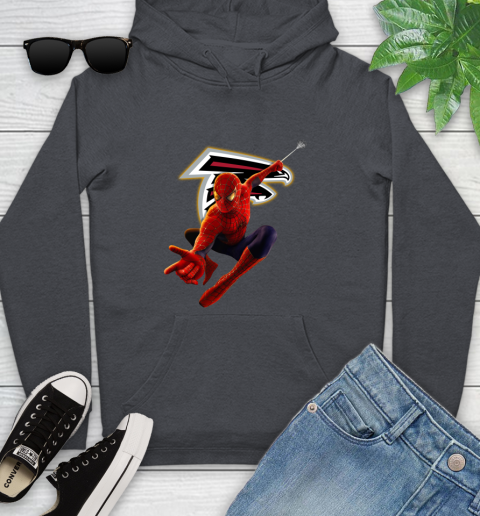 NFL Spider Man Avengers Endgame Football Atlanta Falcons Youth Hoodie 8