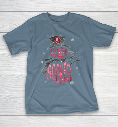 Oklahoma Sooners Christmas Snowman T-Shirt 6