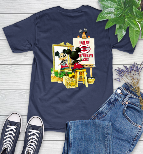 MLB Baseball Cincinnati Reds Mickey Drawing Shirt 93