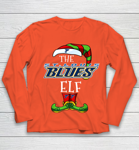St.Louis Blues Christmas ELF Funny NHL Youth Long Sleeve 3