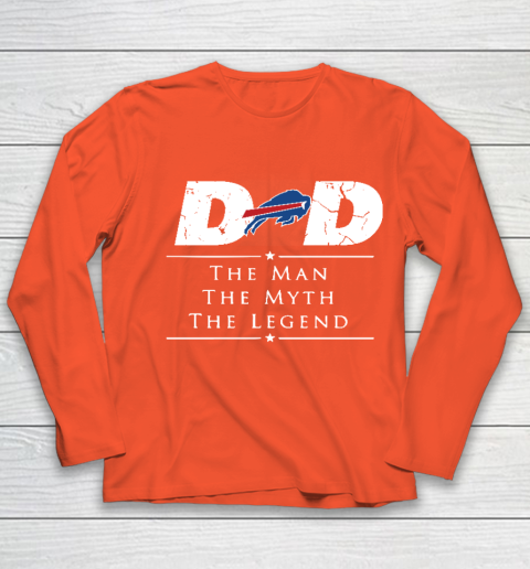 Buffalo Bills NFL Football Dad The Man The Myth The Legend Youth Long Sleeve 3