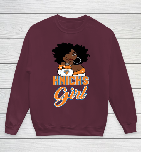 New York Knicks Girl NBA Youth Sweatshirt 5